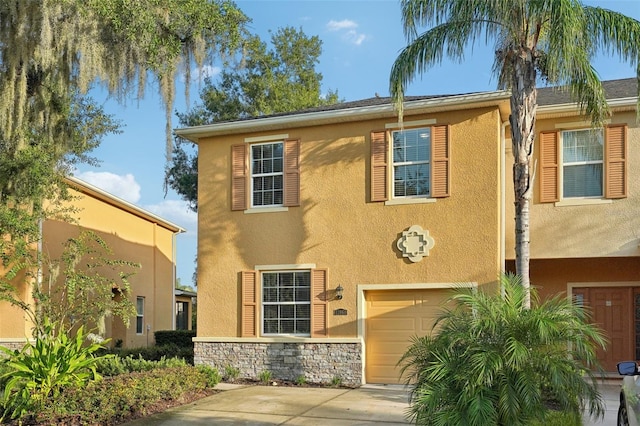 view of front of house featuring a garage