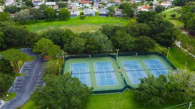 bird's eye view with a residential view