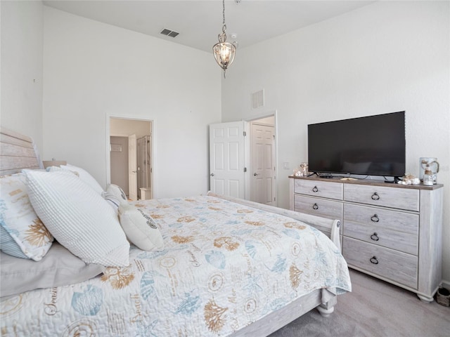 bedroom with carpet