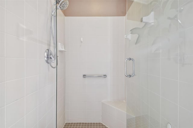 bathroom featuring walk in shower