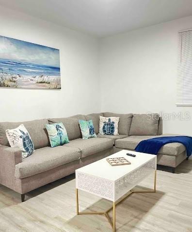 living room featuring hardwood / wood-style floors