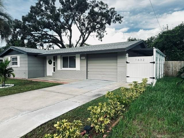 ranch-style house with a garage