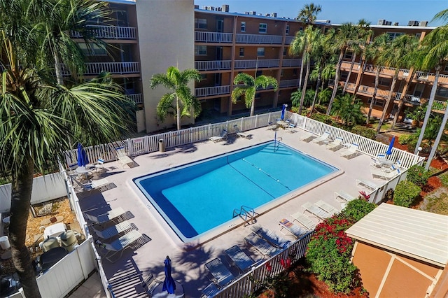 view of pool with a patio