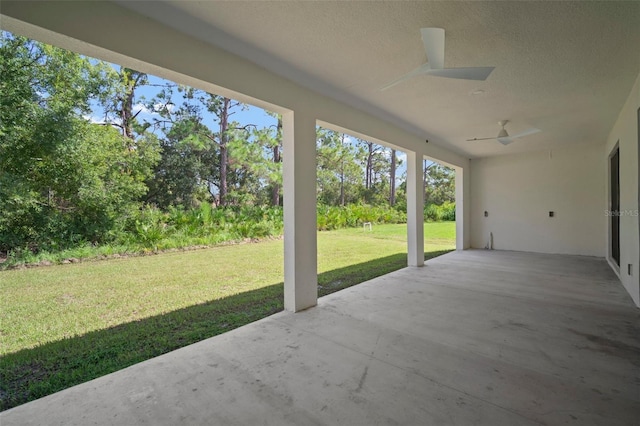 view of patio / terrace with ceiling fan