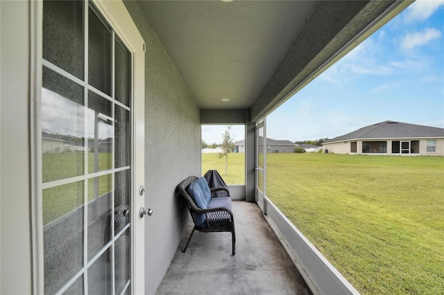 view of sunroom