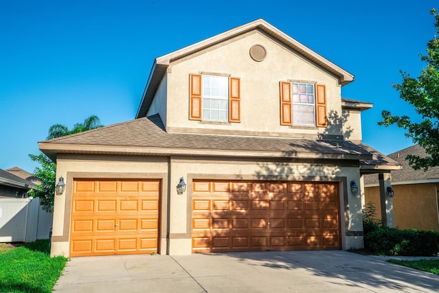 view of front of house featuring a garage