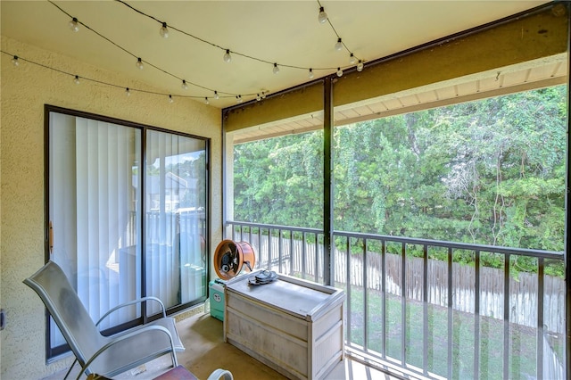 view of sunroom