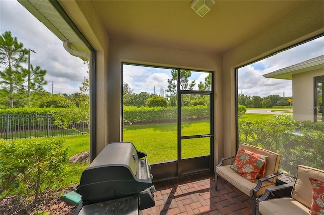 view of sunroom / solarium