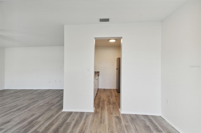 empty room featuring light hardwood / wood-style flooring