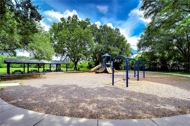 view of jungle gym