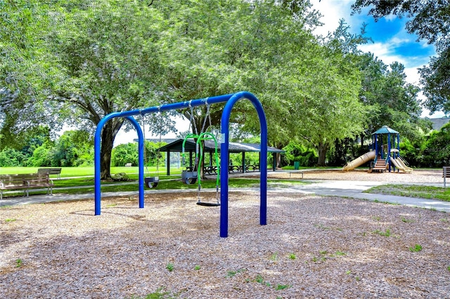 view of jungle gym