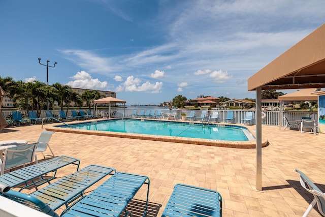 view of pool with a patio