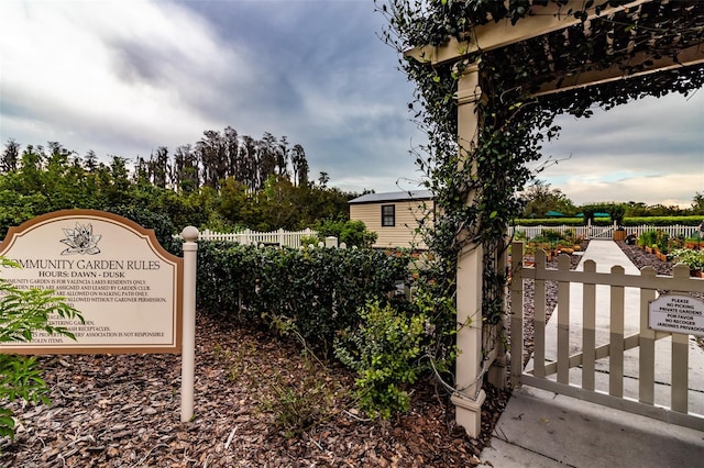 exterior details with concrete flooring