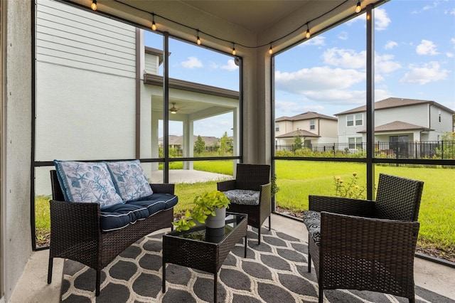 view of sunroom