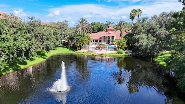 view of water feature