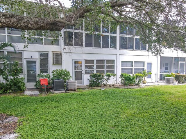 exterior space featuring central AC unit