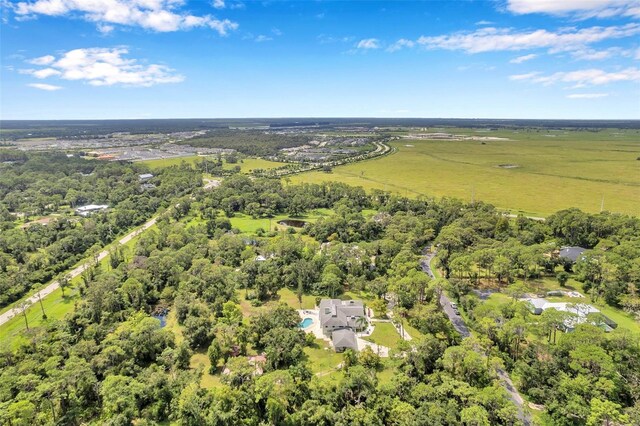 drone / aerial view featuring a rural view