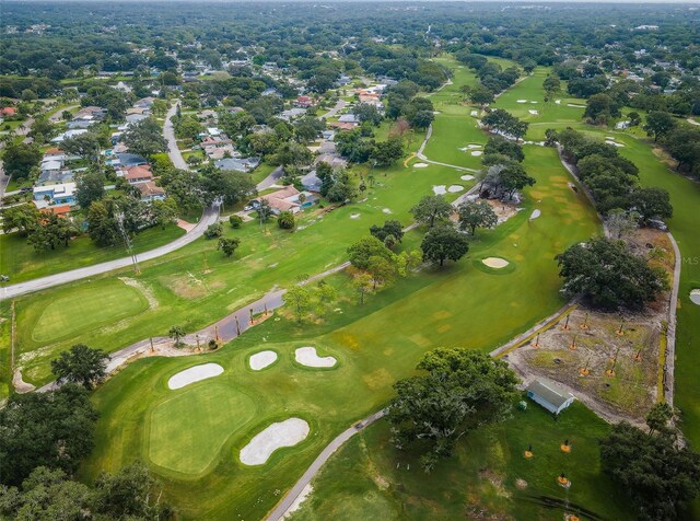 aerial view featuring golf course view