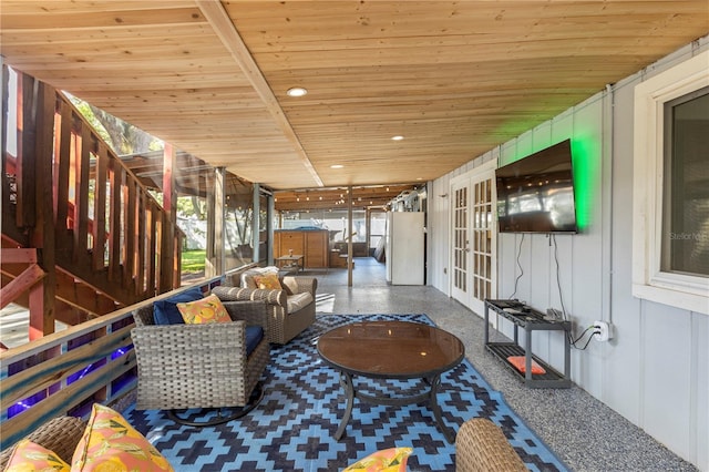 interior space with french doors