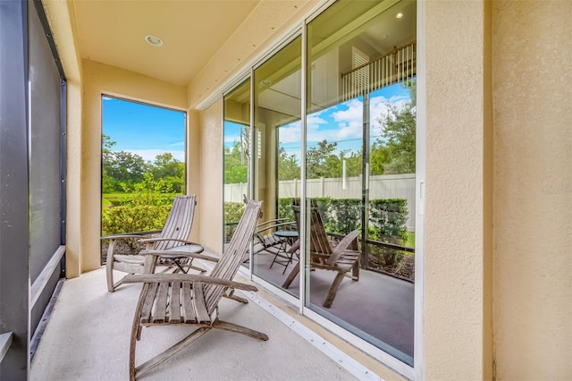 view of sunroom / solarium