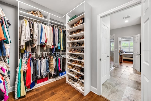 view of walk in closet