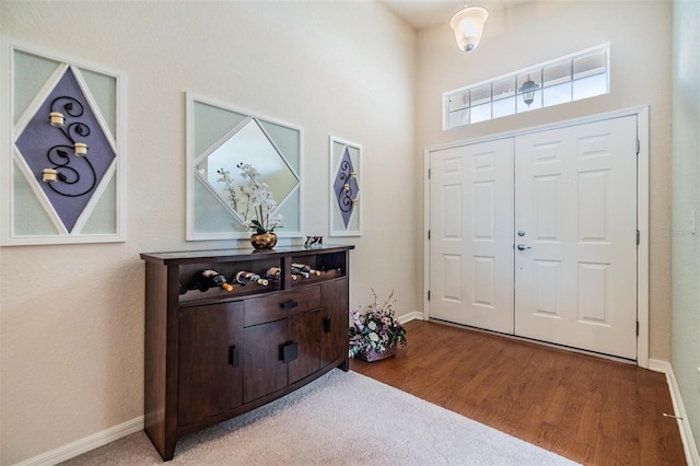 foyer featuring hardwood / wood-style flooring