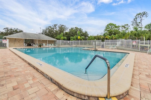 view of pool with a patio area