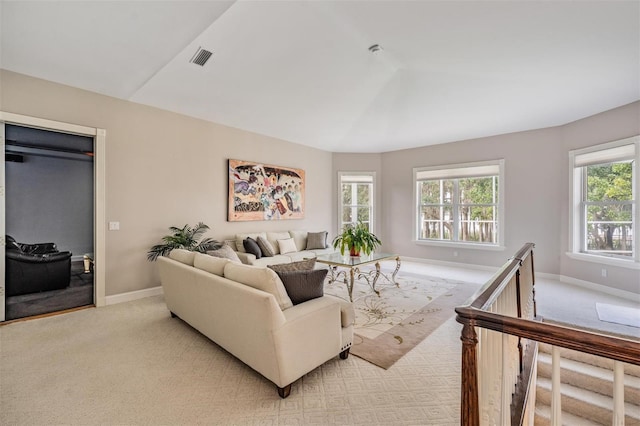 view of carpeted living room