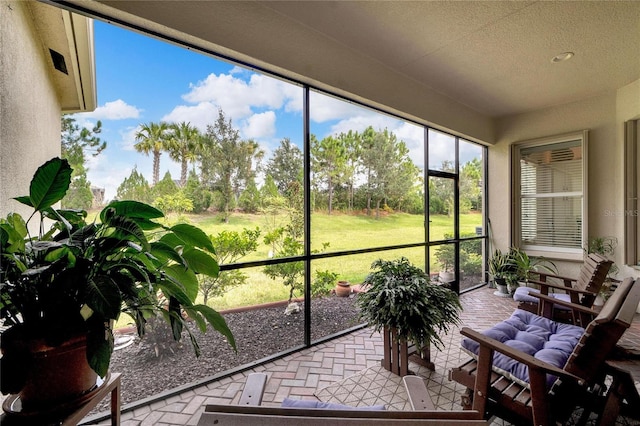 view of sunroom