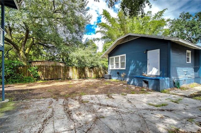 view of property exterior featuring central air condition unit