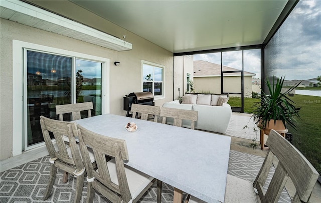 view of sunroom