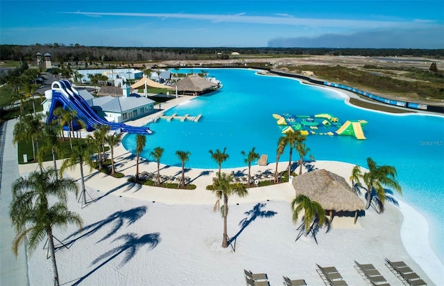 8367 Ender Hills Dr, Wesley Chapel, FL 33545 - bird's eye view of a nearby body of water and a pool area