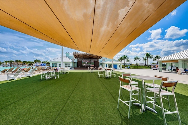 view of yard featuring a gazebo