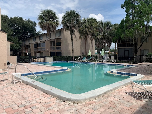 view of pool with a patio area