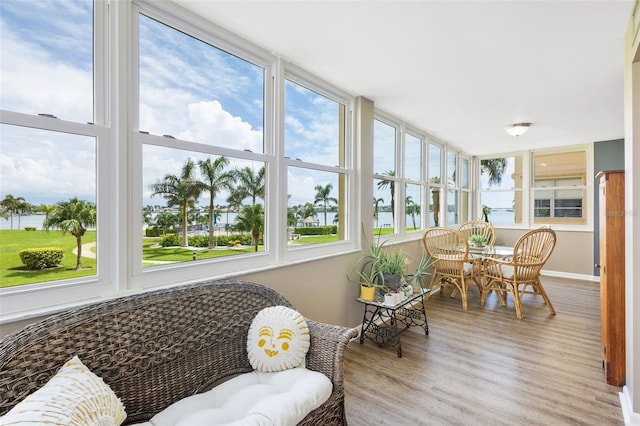 sunroom featuring plenty of natural light