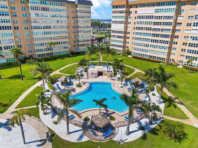 view of pool with a patio