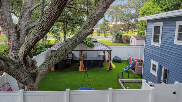 7331/2 New Jersey St, Clearwater, FL 33756 - view of play area with a fenced backyard and a yard