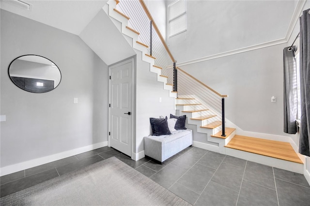 view of tiled entrance foyer