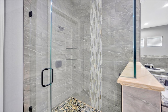 bathroom with an enclosed shower