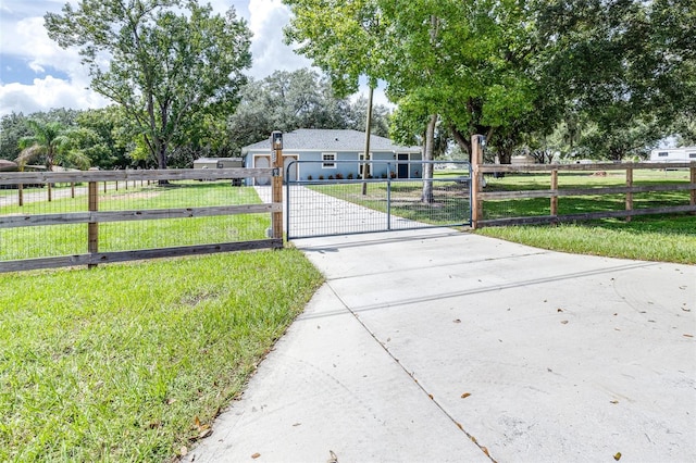 exterior space featuring a lawn