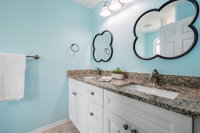 bathroom featuring tile patterned floors and vanity