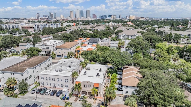 bird's eye view with a view of city