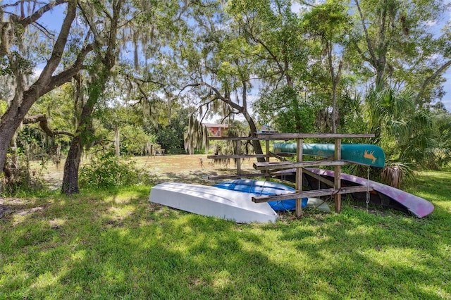 view of yard featuring a playground