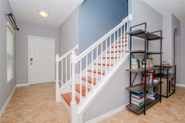 view of tiled entryway