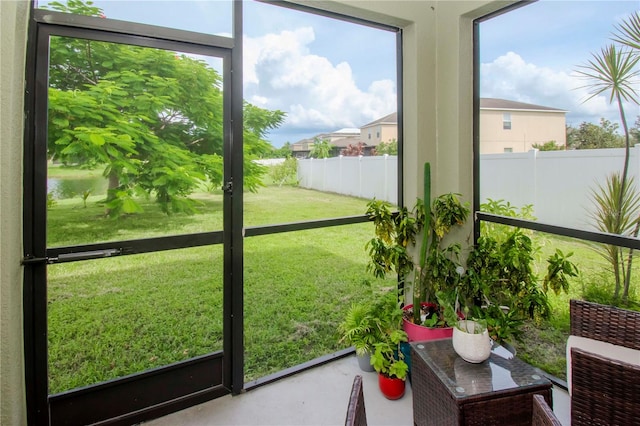 view of sunroom