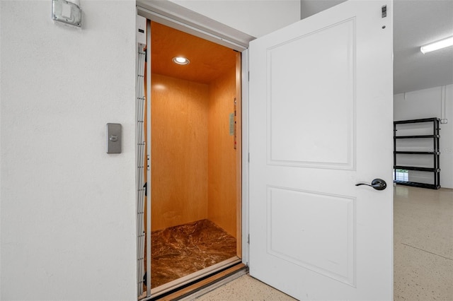 interior space featuring elevator