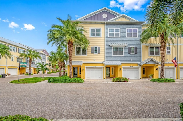 view of property featuring a garage