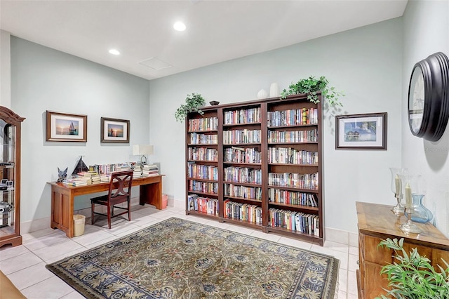 office featuring light tile patterned floors