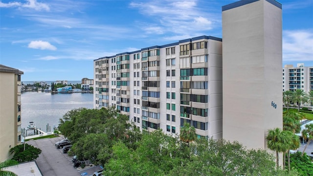 view of property featuring a water view