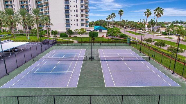 view of tennis court